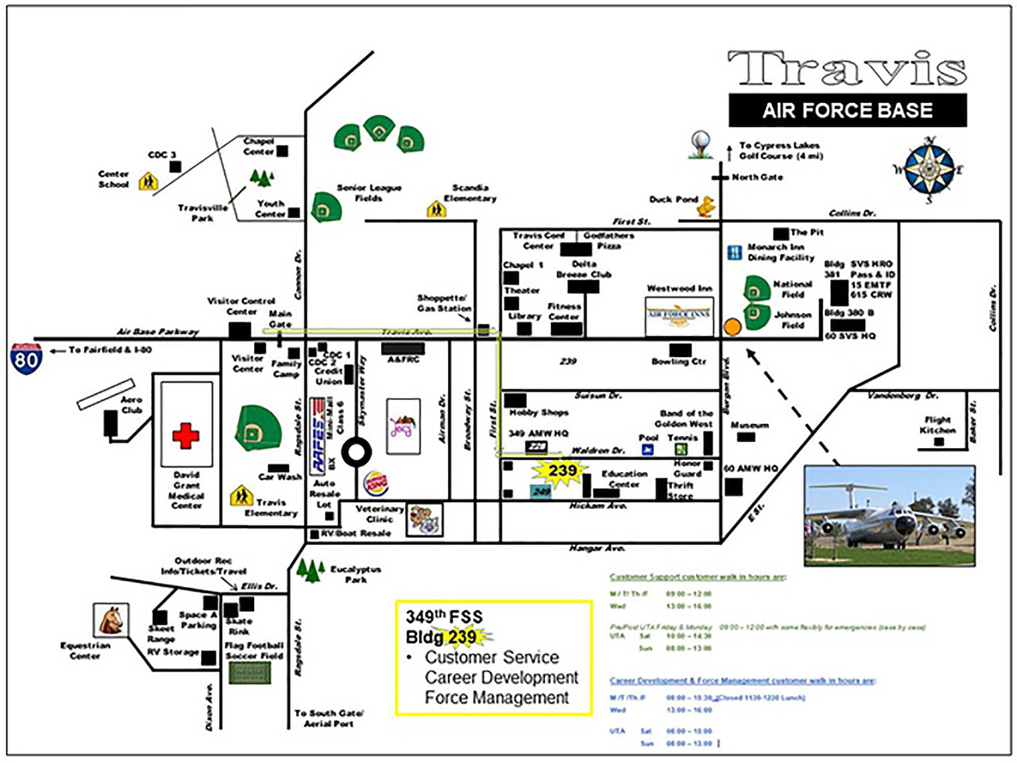 The 349th Force Support Squadron has begun their move back into Bldg. 239, see this Base Map for reference. Your patience is greatly appreciate during this transition.
