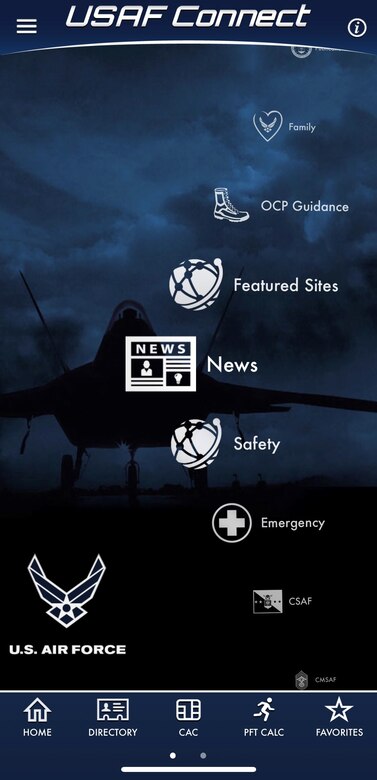 The 97th Air Mobility Wing is now live on a new mobile app. USAF Connect, an Air Force-wide mobile app, provides users with information about the base, news, announcements and more. IPhone users can download the app via the Apple App Store. Android users can download it from Google Play. (U.S. Air Force graphic by 97 AMW/PA)