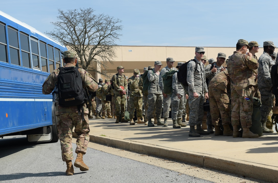 Unloading from the bus