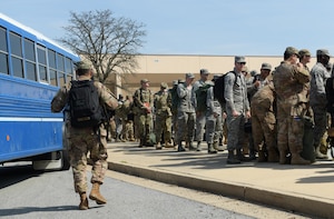 Unloading from the bus
