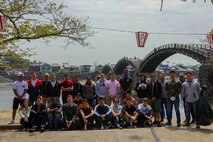 Service members clean up Kintaikyo Bridge area