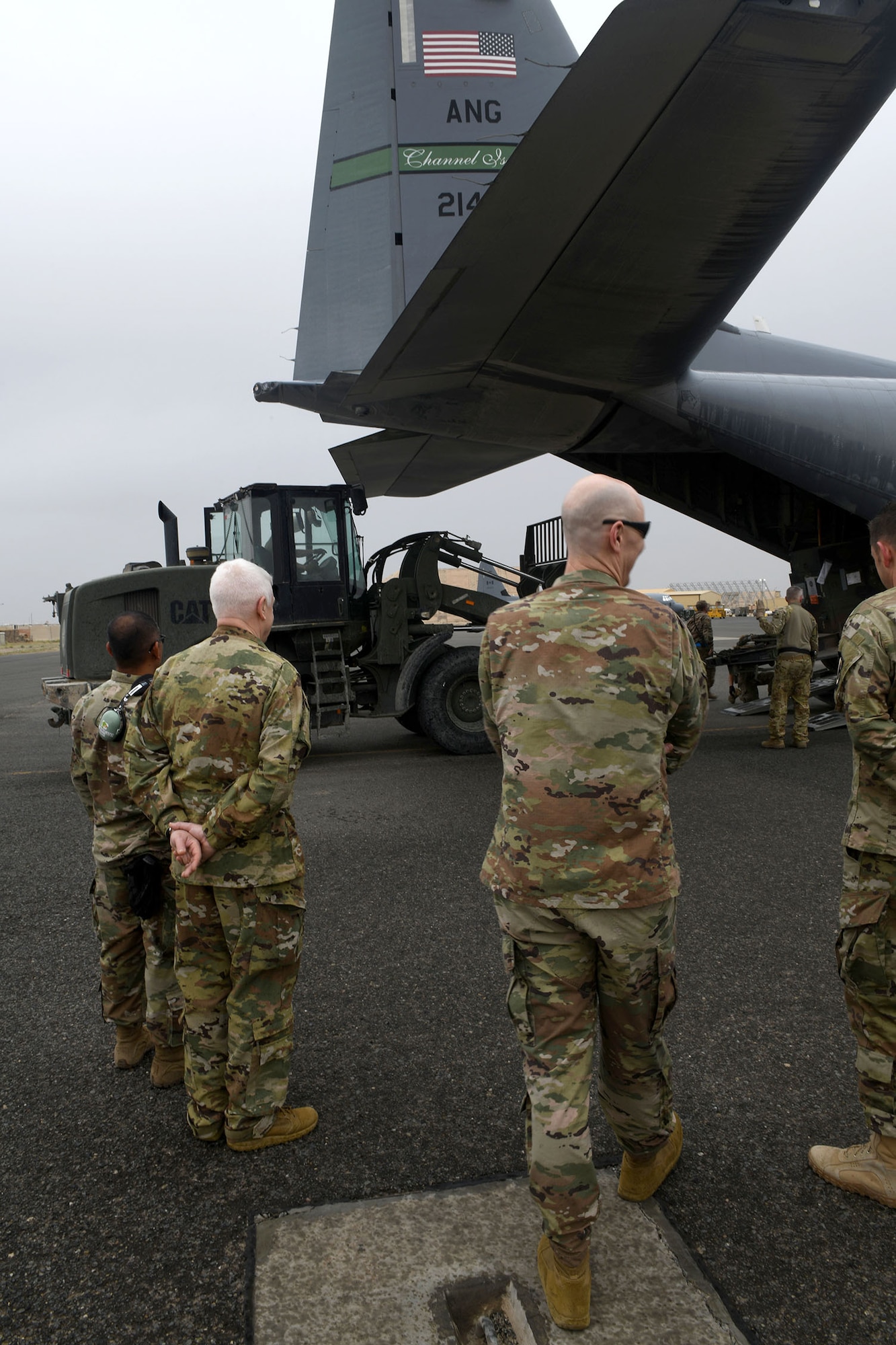 U.S. Air Force Lt. Gen. L. Scott Rice, Air National Guard director, visited service members and spoke with senior leaders throughout U.S. Air Forces Central Command posts, along with Chief Master Sgt. Ron Anderson, ANG command chief and Chief MSgt. Lorene Kitzmiller, ANG first sergeant functional, April 2019, in efforts to gauge how ANG priorities are manifesting at the tactical edge.