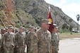 Members of the 481st Transportation (Heavy Boat) Company, 3rd Transportation Command (Expeditionary),  stand at attention on Port Hueneme, Calif.