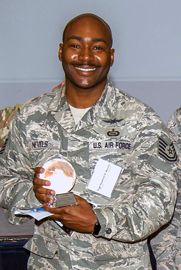 Outstanding Active-Duty Volunteer of the Year, Tech. Sgt. Quatrell Nevels, 75th Intelligence Squadron at JBSA-Lackland