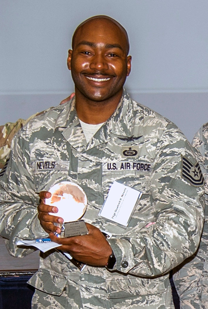 Outstanding Active-Duty Volunteer of the Year, Tech. Sgt. Quatrell Nevels, 75th Intelligence Squadron at JBSA-Lackland