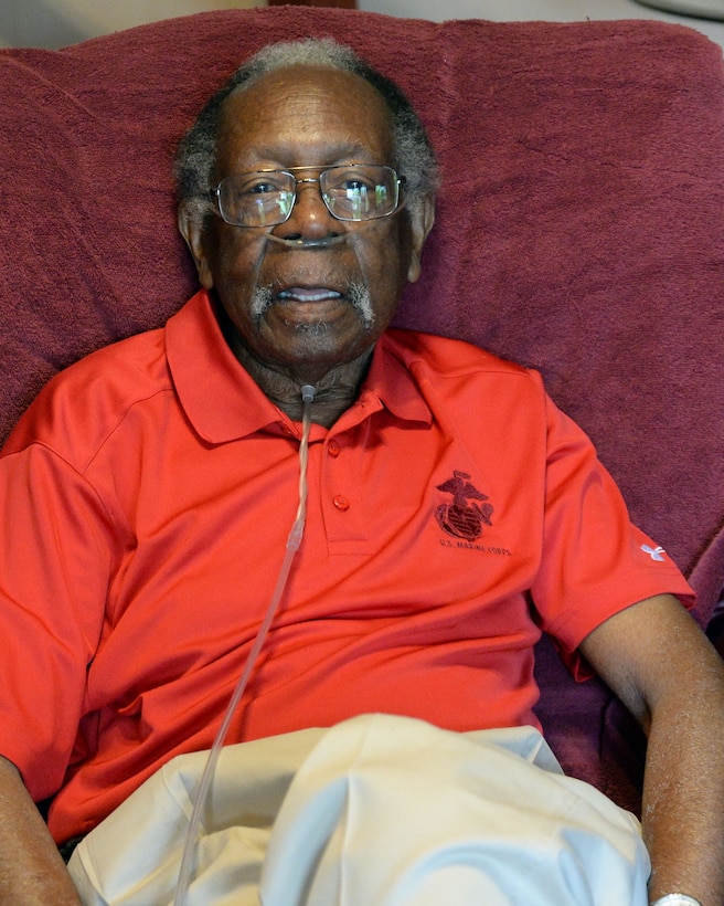 When Marine Corps Logistics Base Albany leaders noticed that Henry Jackson, a local Montford Point Marine, hadn’t been attending any events or making his routine visits, they became concerned and decided to pay him a visit, April 17.