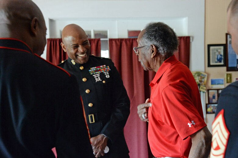 When Marine Corps Logistics Base Albany leaders noticed that Henry Jackson, a local Montford Point Marine, hadn’t been attending any events or making his routine visits, they became concerned and decided to pay him a visit, April 17.