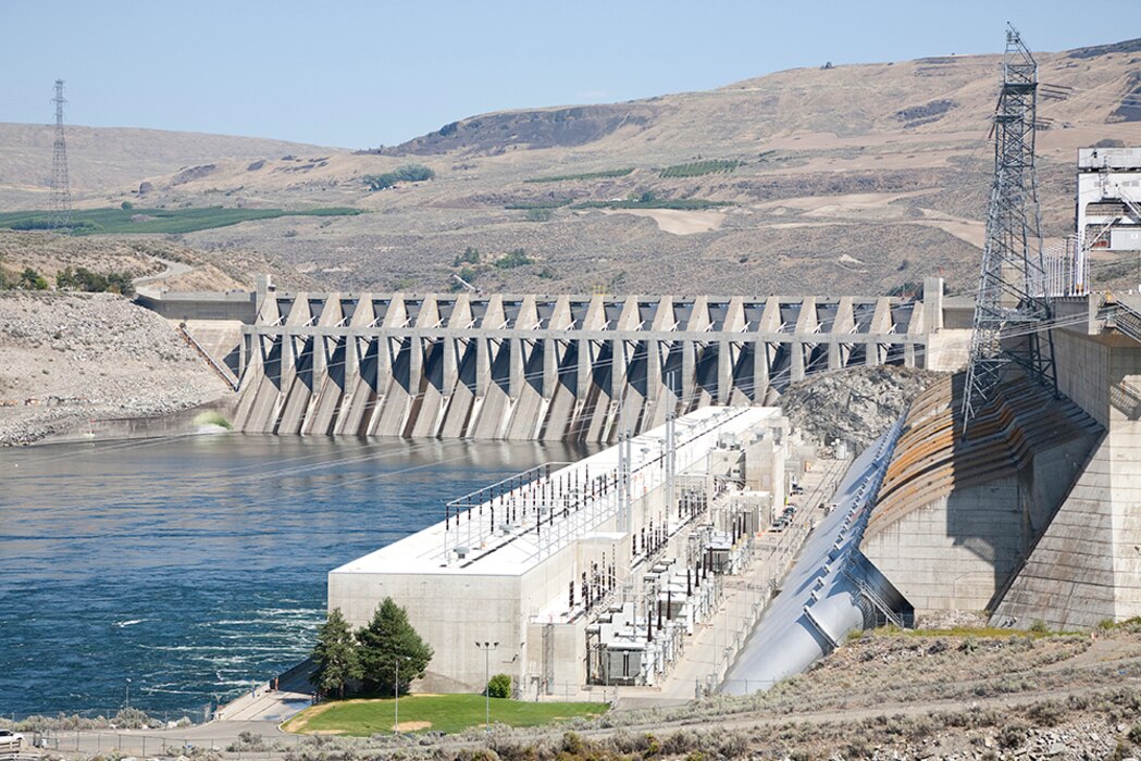 Chief Joseph Dam, Rufus Woods Lake, and associated facilities are operated for Hydropower, Irrigation, Recreation, and Water Quality.
Chief Joseph Dam was originally authorized as Foster Creek Dam in the River and Harbor Act of 1946 for power and irrigation. The project was renamed Chief Joseph Dam in the River and Harbor Act of 1948. Construction began in 1949, and the first eight generating units were brought online in 1955. Eight more units were completed in 1958, then eleven more in 1979, to total 27 units.
The construction of Chief Joseph Dam on the Columbia River created Rufus Woods Lake, which extends upstream for a distance of 51 miles.