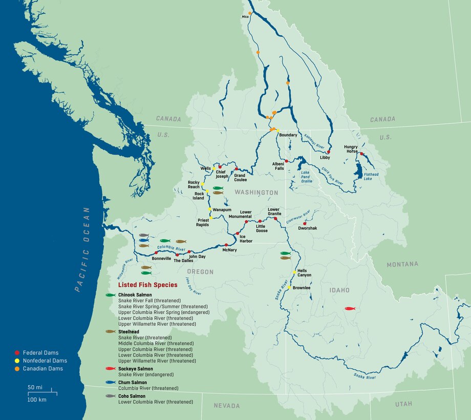 Map of Columbia System projects