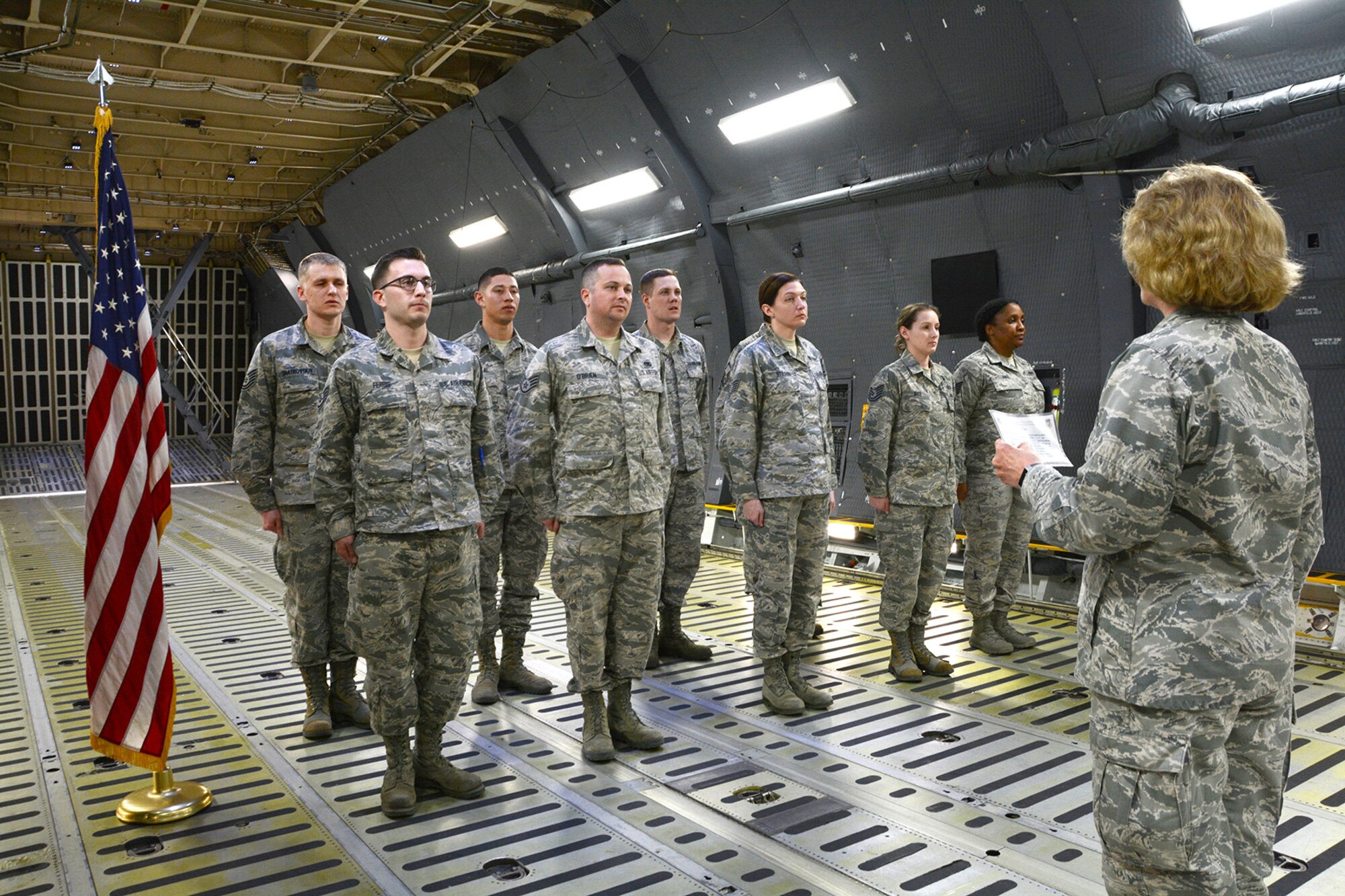 Westover holds Mass reenlistment on a C-5M