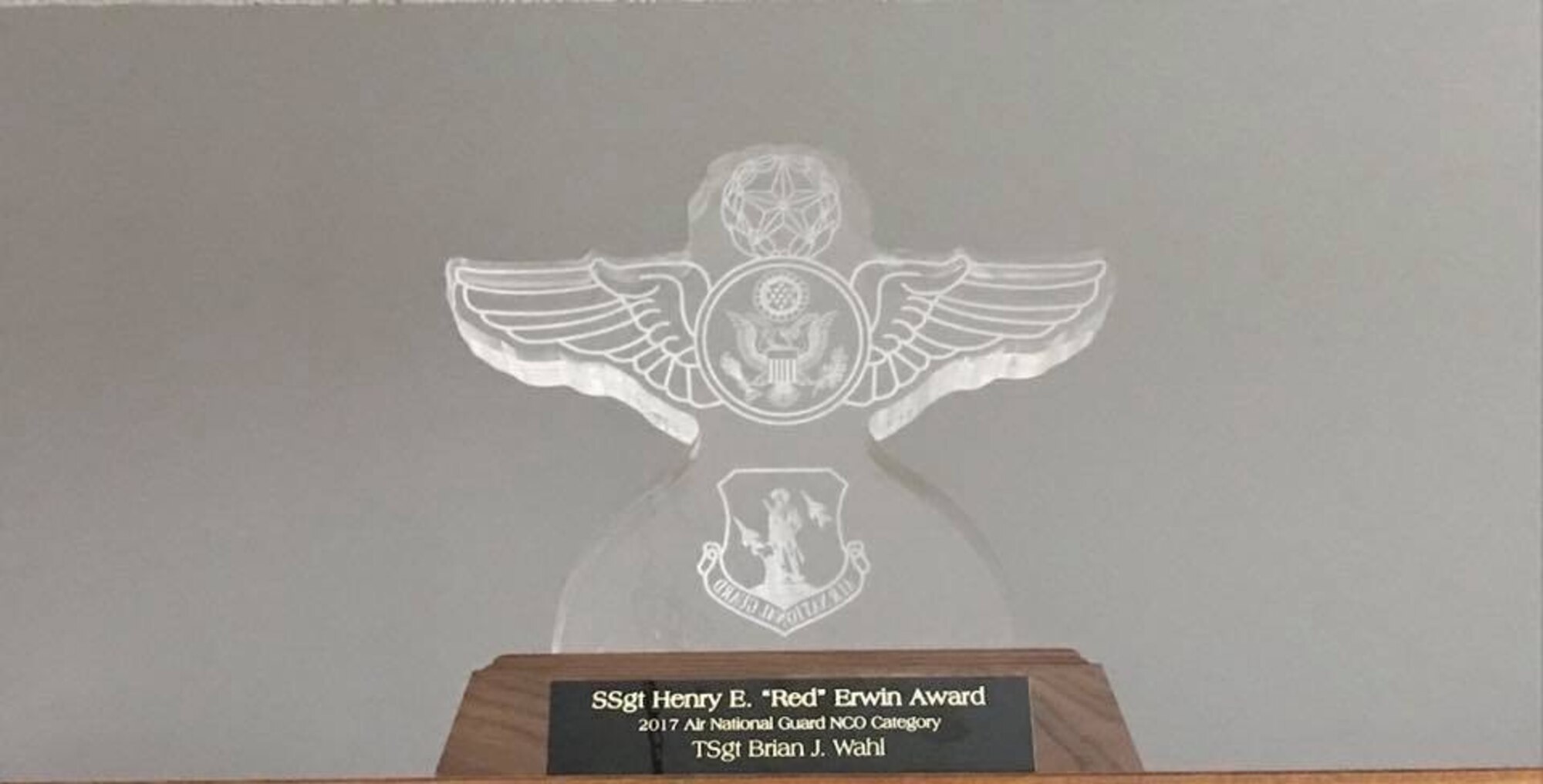 U.S. Air Force Tech. Sgt. Brian Wahl, 156th Airlift Squadron loadmaster, was awarded the prestigious Red Erwin Award for when he was deployed to Afghanistan in 2017 and served as an air advisor for the Afghanistan Air Force airdrop program.