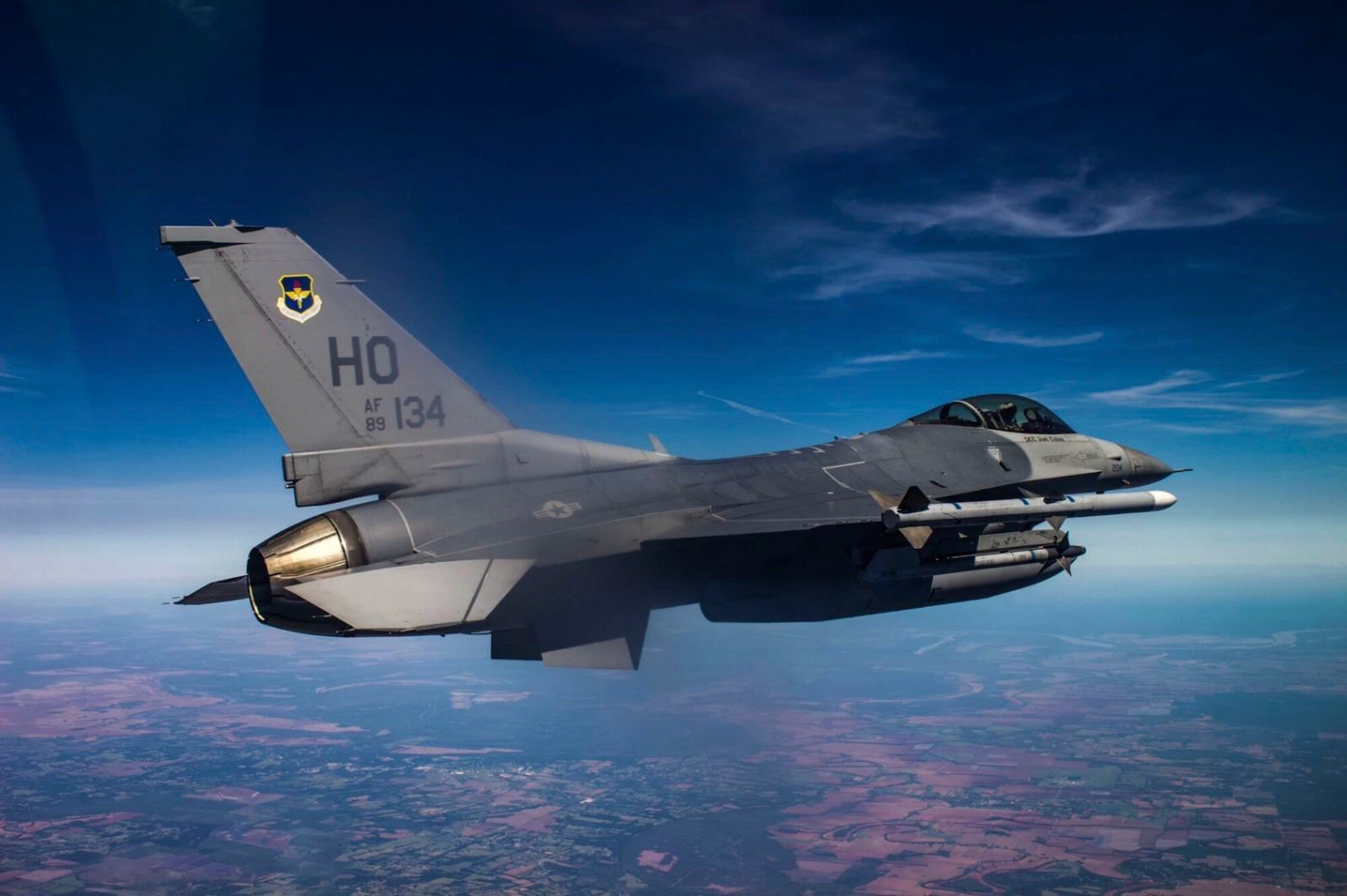 U.S. Air Force Senior 8th Fighter Squadron deployed on a temporary duty assignment, March 29, 2019 to April 12, 2019, to Naval Air Station Joint Reserve Base New Orleans, La. Many personnel were given the opportunity to go on a FAM ride in the back of an F-16 D-model during the TDY. (Courtesy photo for Master Sgt. Ryan Gentry)