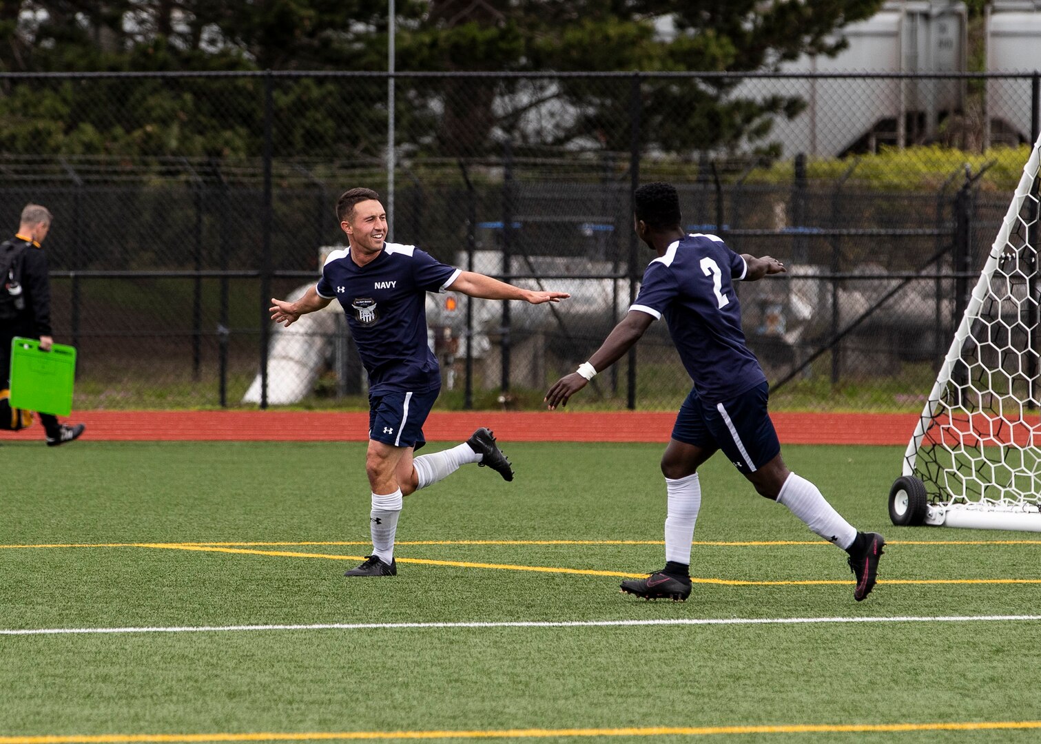 NAVAL STATION EVERETT, Wash.  (April 20, 2019) The final matches and medal presentation of the 2019 Armed Forces Men's Soccer Championship held at Naval Station Everett, Wash. from 14-20 April, featuring Service members from the Army, Marine Corps, Navy (including Coast Guard) and Air Force. (U.S. Navy photo by MC2 Ian Carver/Released)