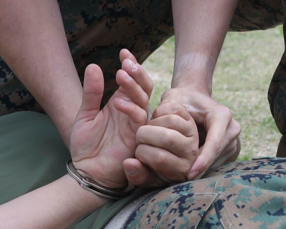 US service members conduct OC spray training at MCAS Iwakuni