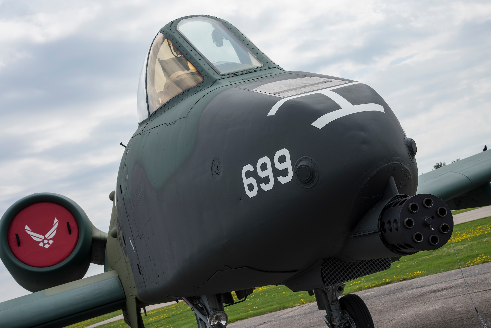 Fairchild Republic A-10A Thunderbolt II on display in the Air Park at the National Museum of the United States Air Force. (U.S. Air Force photo by Ken LaRock)