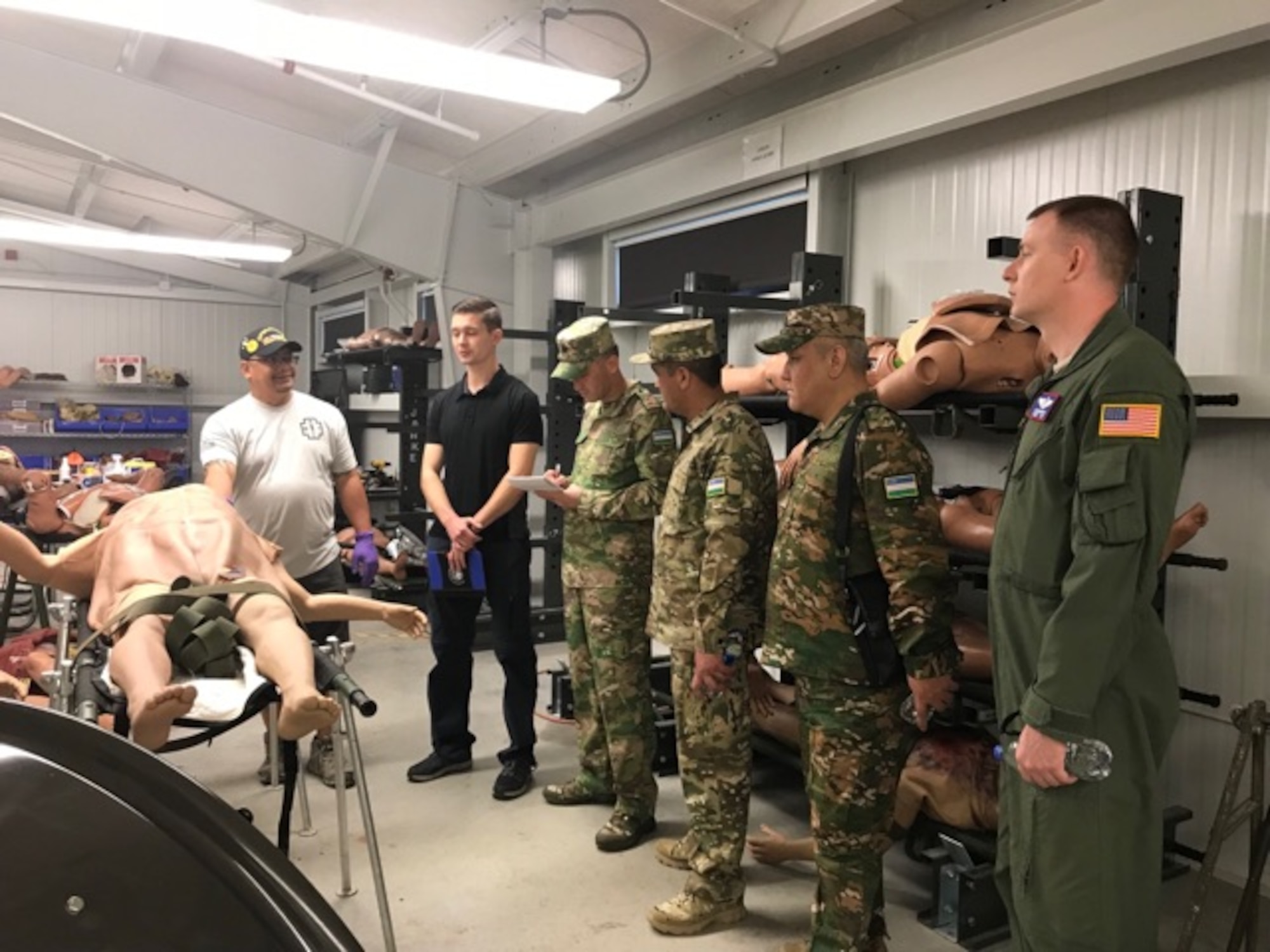 U.S. and Uzbekistan service members attend a Military Medical Logistics Subject Matter Expert Exchange at Joint Base San Antonio, Texas, April 8-12, 2019.