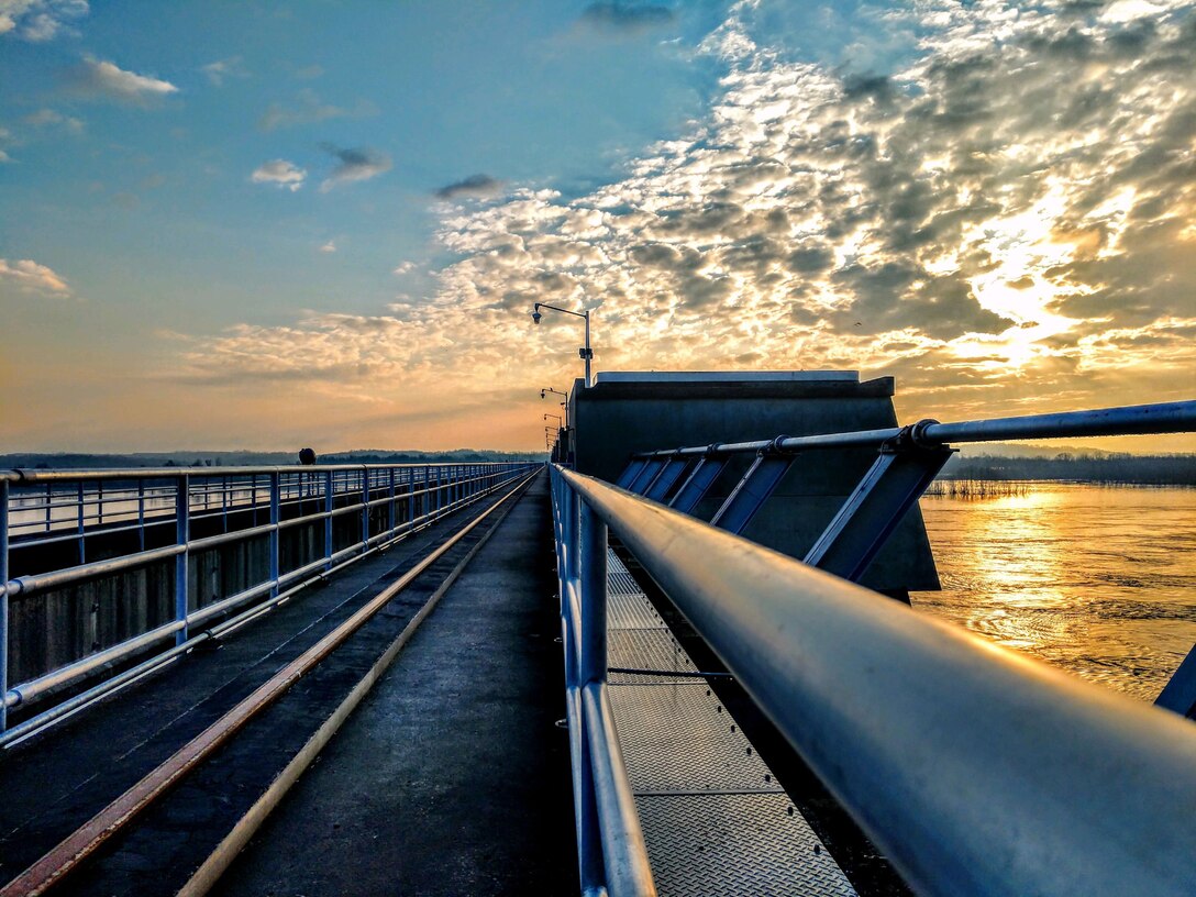 Sunrise at Smithland Locks and Dam