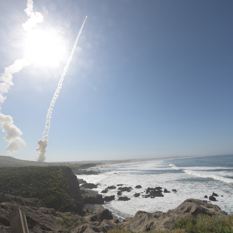 Missile launches into sky