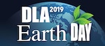 DLA Earth Day 2019 logo with globe and leaves.