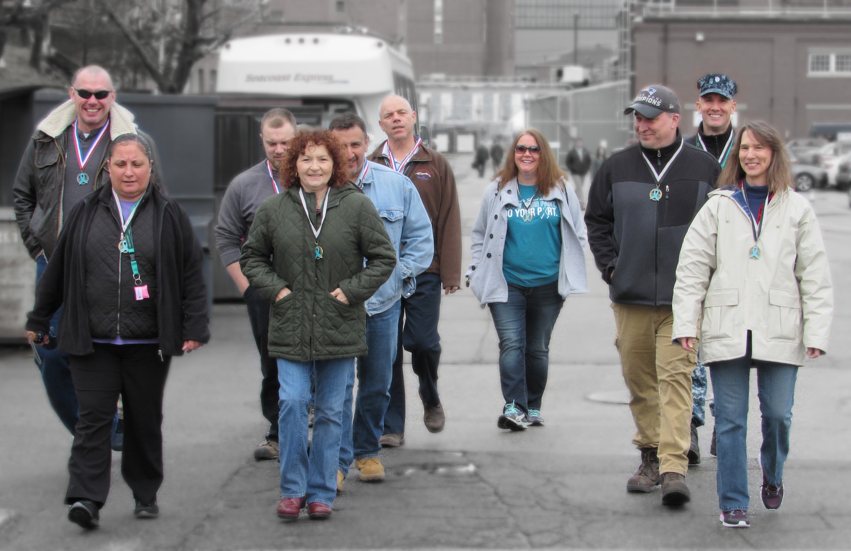 Group of associates walking