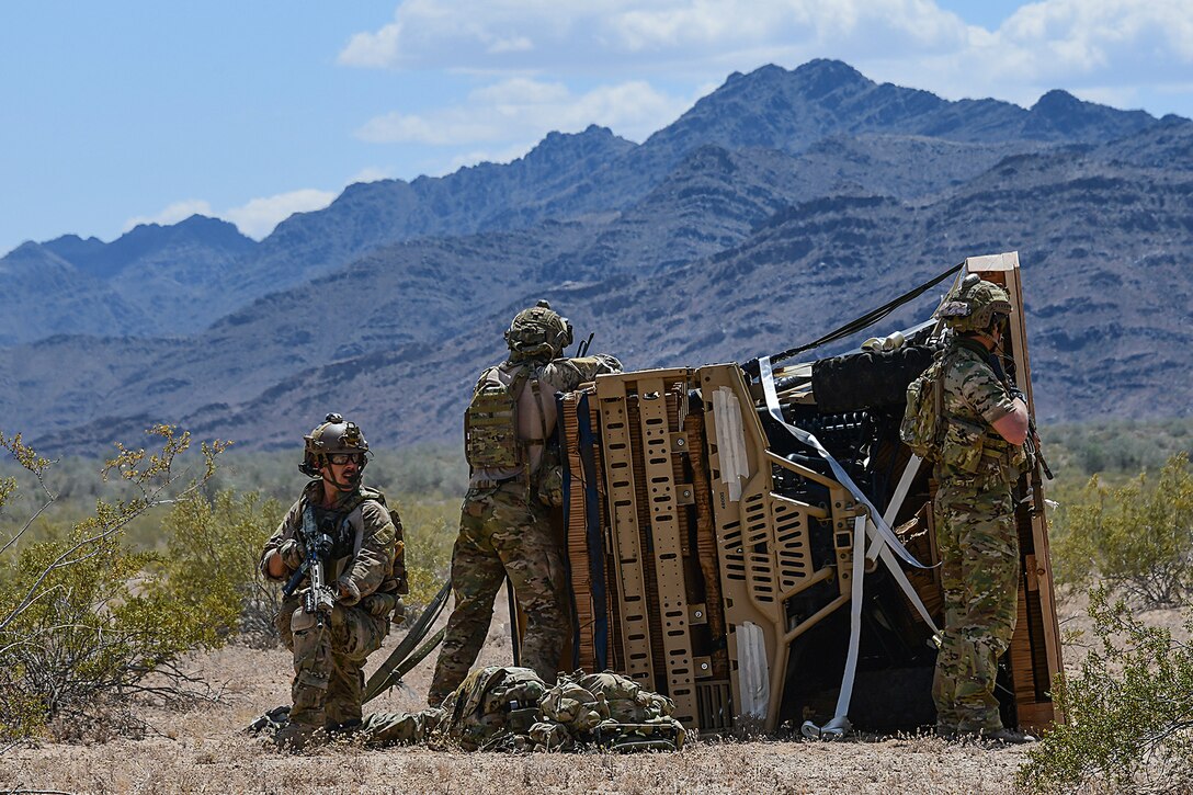 Airmen conduct exercise scenarios.