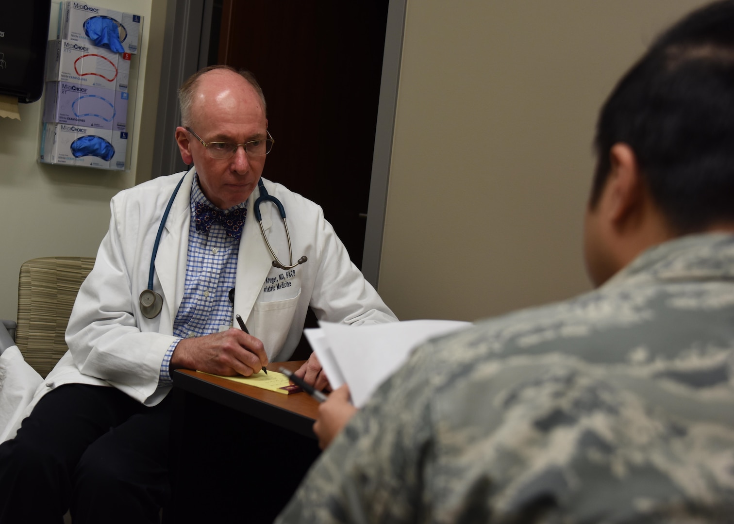 Dr. Robert Kruger, geriatric internal medicine physician, poses for a photo at Wilford Hall Ambulatory Surgical Center, Joint Base San Antonio-Lackland, Texas, April 25, 2019. Kruger is one of three geriatric internal medicine physicians in the Air Force.