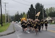 U.S. Army Reserve Soldiers from the 364th Sustainment Command (Expeditionary) and 7th Battalion, Army Reserve Careers Division, and National Guardsmen based in Marysville, Washington, kick-off the Army Reserve's 111th anniversary celebration with a birthday run, 23 April, 2019.