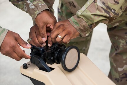 Signal Soldiers Practice Shooting Satellite