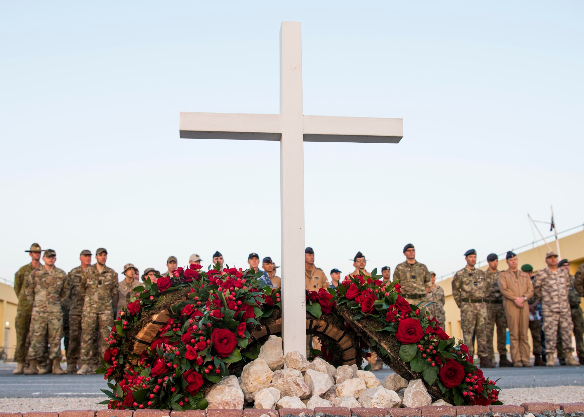 Coalition service members commemorate events.