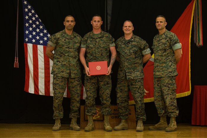 U.S. Marines, Sailors and civilians from across 2nd Marine Logistics Group were awarded for their volunteer work at Camp Lejeune, North Carolina, April 24, 2019.