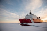 The U.S. Coast Guard Cutter Healy (WAGB-20) is in the ice Wednesday, Oct. 3, 2018, about 715 miles north of Barrow, Alaska, in the Arctic.  The Healy is in the Arctic with a team of about 30 scientists and engineers aboard deploying sensors and autonomous submarines to study stratified ocean dynamics and how environmental factors affect the water below the ice surface for the Office of Naval Research. The Healy, which is homeported in Seattle, is one of two ice breakers in U.S. service and is the only military ship dedicated to conducting research in the Arctic.