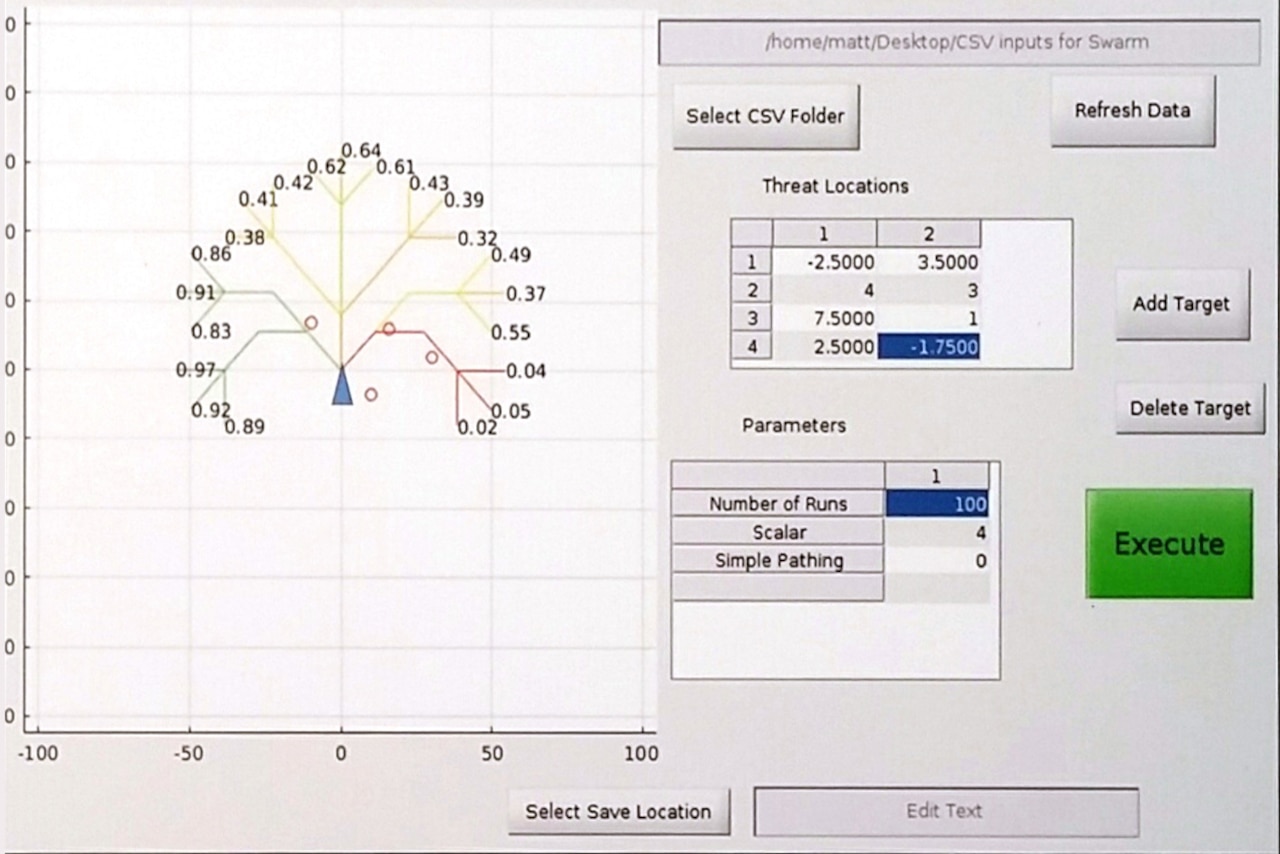 A display screen from SWARM-Tac.