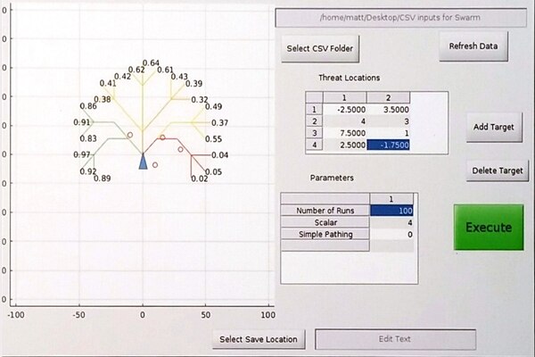 A display screen from SWARM-Tac.