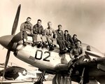 Kentucky Air Guardsmen pose with a P-51 Mustang aircraft, serial number of 44-74202, on the flight line of the Kentucky Air National Guard Base in Louisville, circa 1953-1956. The same aircraft, now restored, came home to fly in the 2019 Thunder Over Louisville air show on April 13.