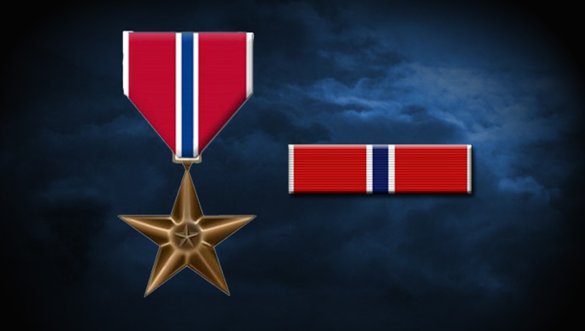 U.S. Air Force graphic of Bronze Star decoration and ribbon by Staff Sgt. Alexx Pons.