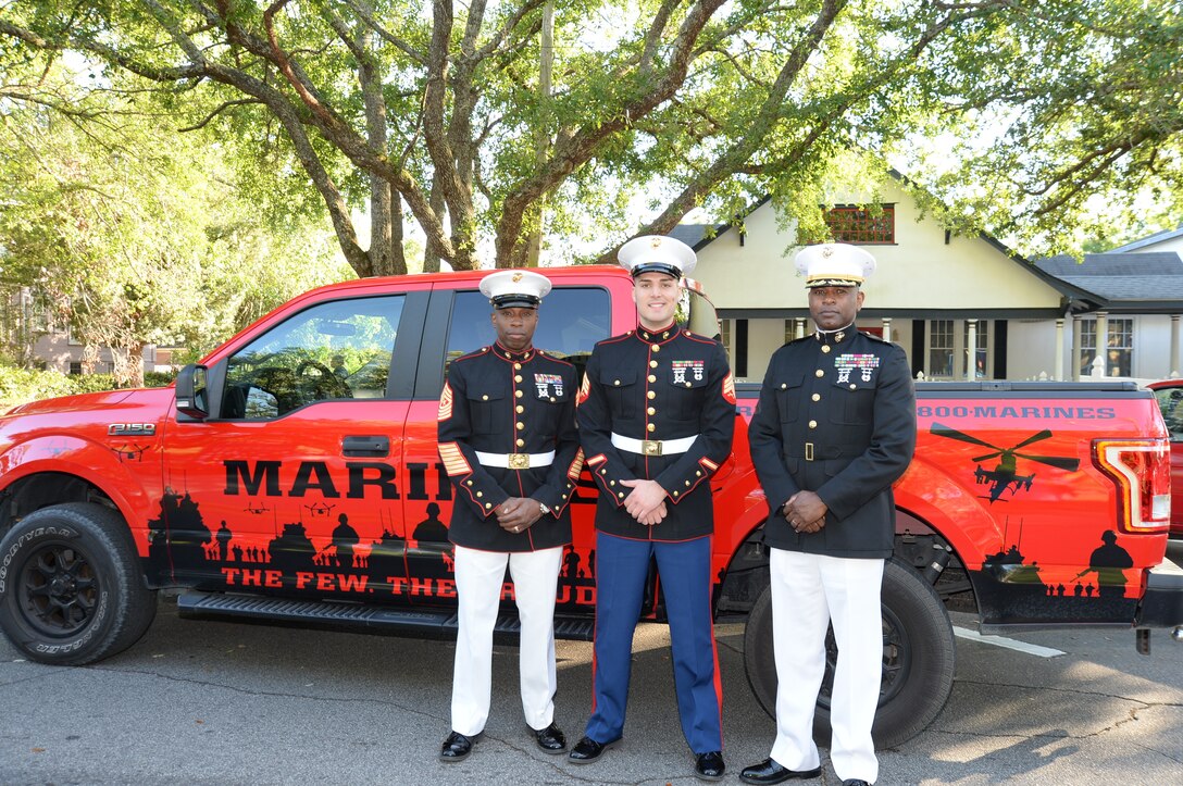 For the first time in its 71-year history, the Thomasville Rose Parade, part of the 98th annual Rose Show and Festival in Thomasville, Ga., hosted Marines from Marine Corps Logistics Base Albany, April 26.