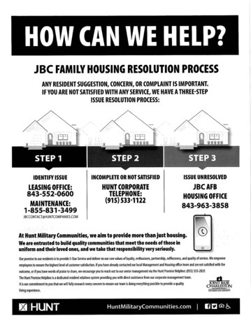 Hunt 3-step resolution process