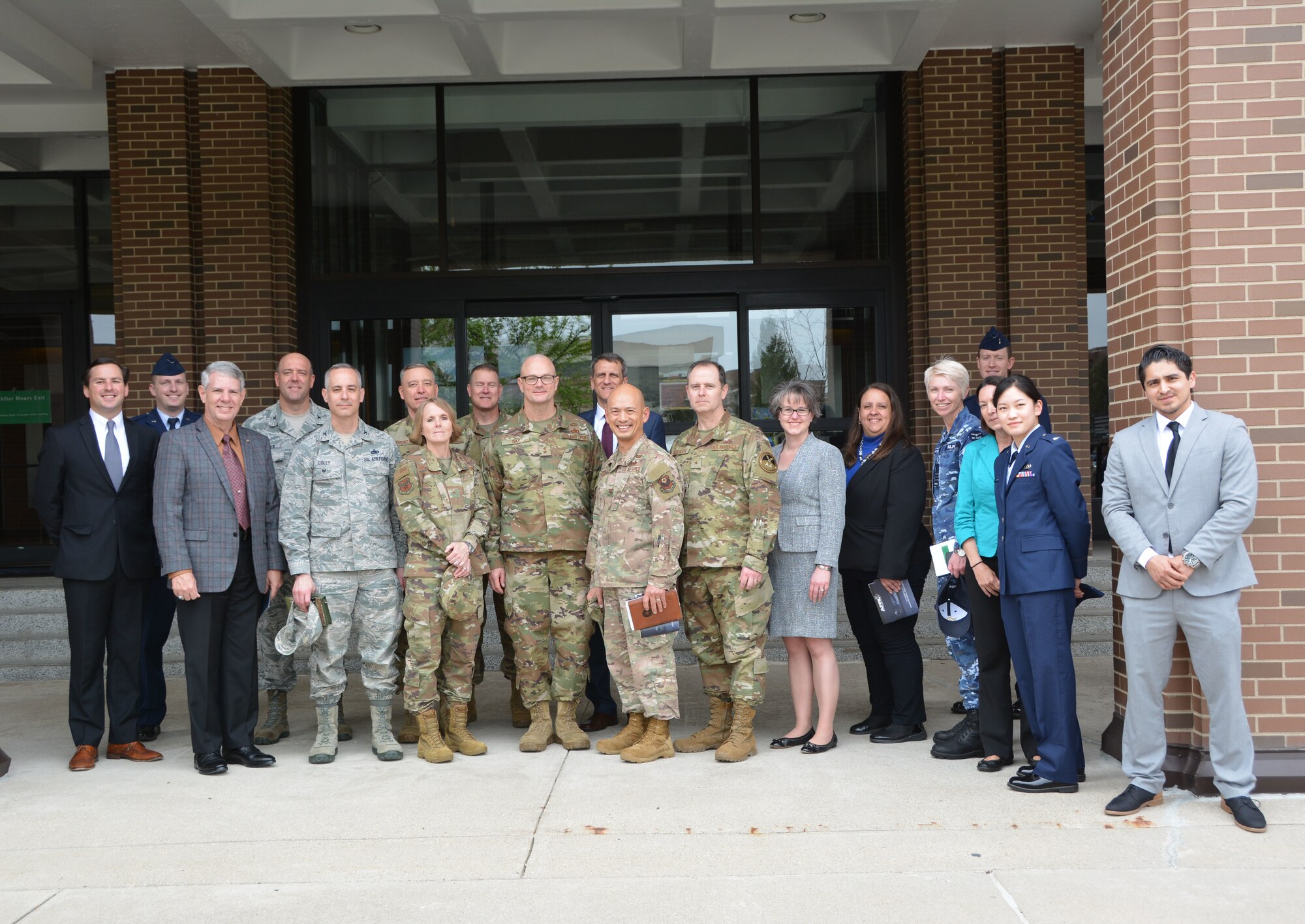 Senior leaders from across the Air Force were at Wright-Patterson Air Force Base for the Basing and Logistics Board. While here, they attended an AFRL Tech Expo with specific interest in agile combat support. (U.S. Air Force photo/Karen Schlesinger)