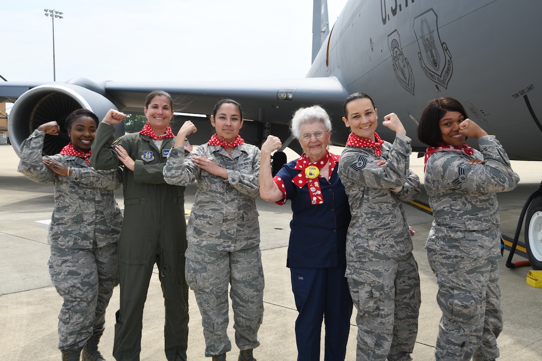 Rosie the Riveter visits the 459th