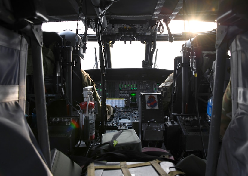 U.S. ARMY GARRISON HUMPHREYS, South Korea – U.S. Army pilots assigned to 3rd General Support Aviation Battalion, 2nd Aviation Regiment, 2nd Combat Aviation Brigade, fly a UH-60 Black Hawk over the skies of South Korea, on June 13, 2019.