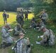 Soldiers assigned to Headquarters Company 642nd Aviation Support Battalion, New York Army National Guard, are enjoying the dinner meal during the field training exercise on July 27th as part of their Annual Training at Fort Indiantown Gap, PA.