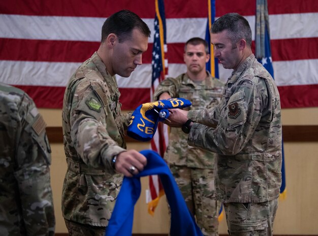 The 18th Flight Test Squadron was officially redesignated as the 18th Special Operations Test and Evaluation Squadron during a ceremony here, July 30. The importance of the name change is twofold. While it more accurately captures the mission of the unit, it also plays a significant role in normalizing the 492nd Special Operations Wing. (U.S. Air Force Photo by Master Sgt. Jeffrey Curtin)