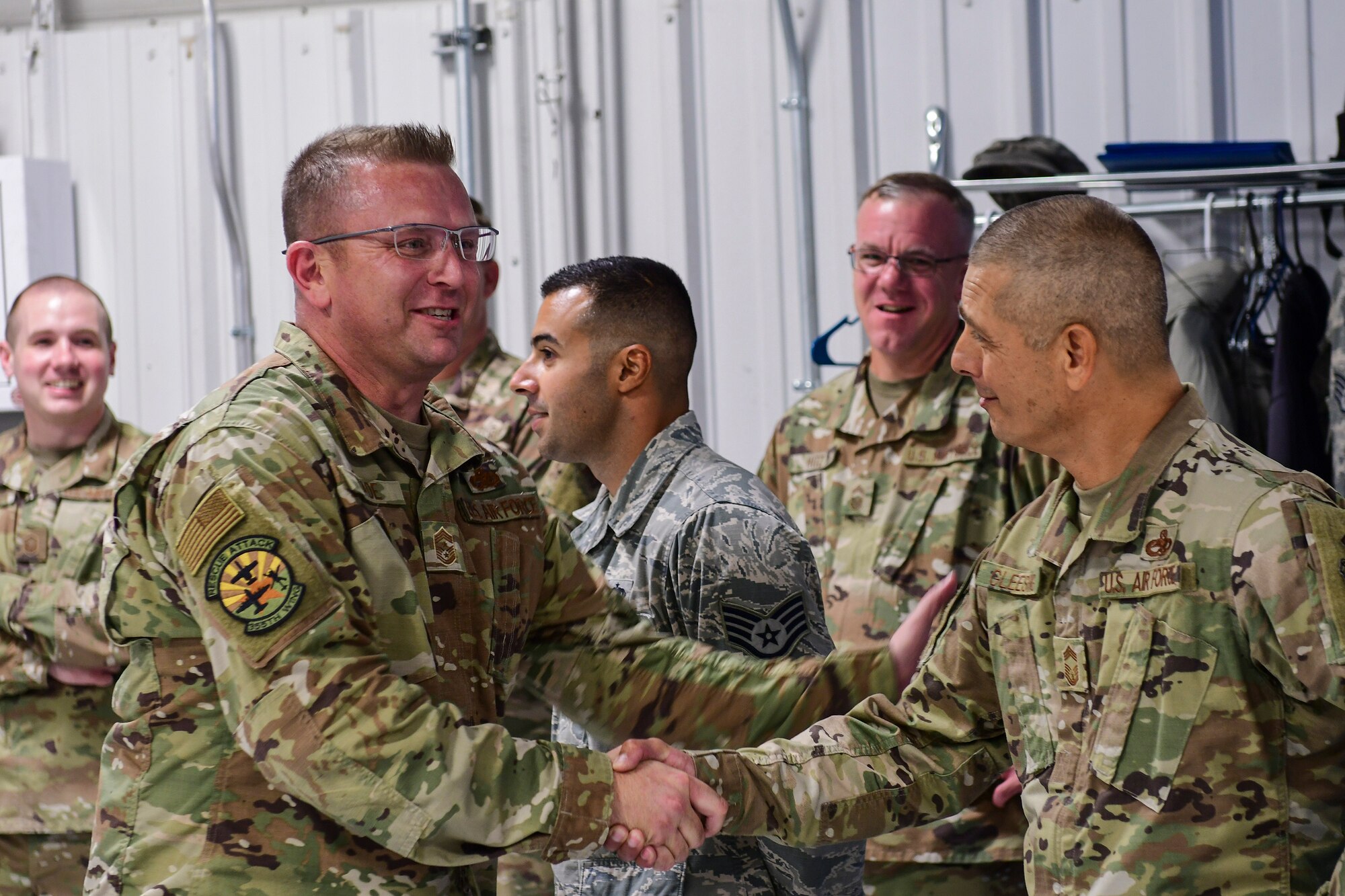 a photo of the ACC command chief visiting Davis-Monthan