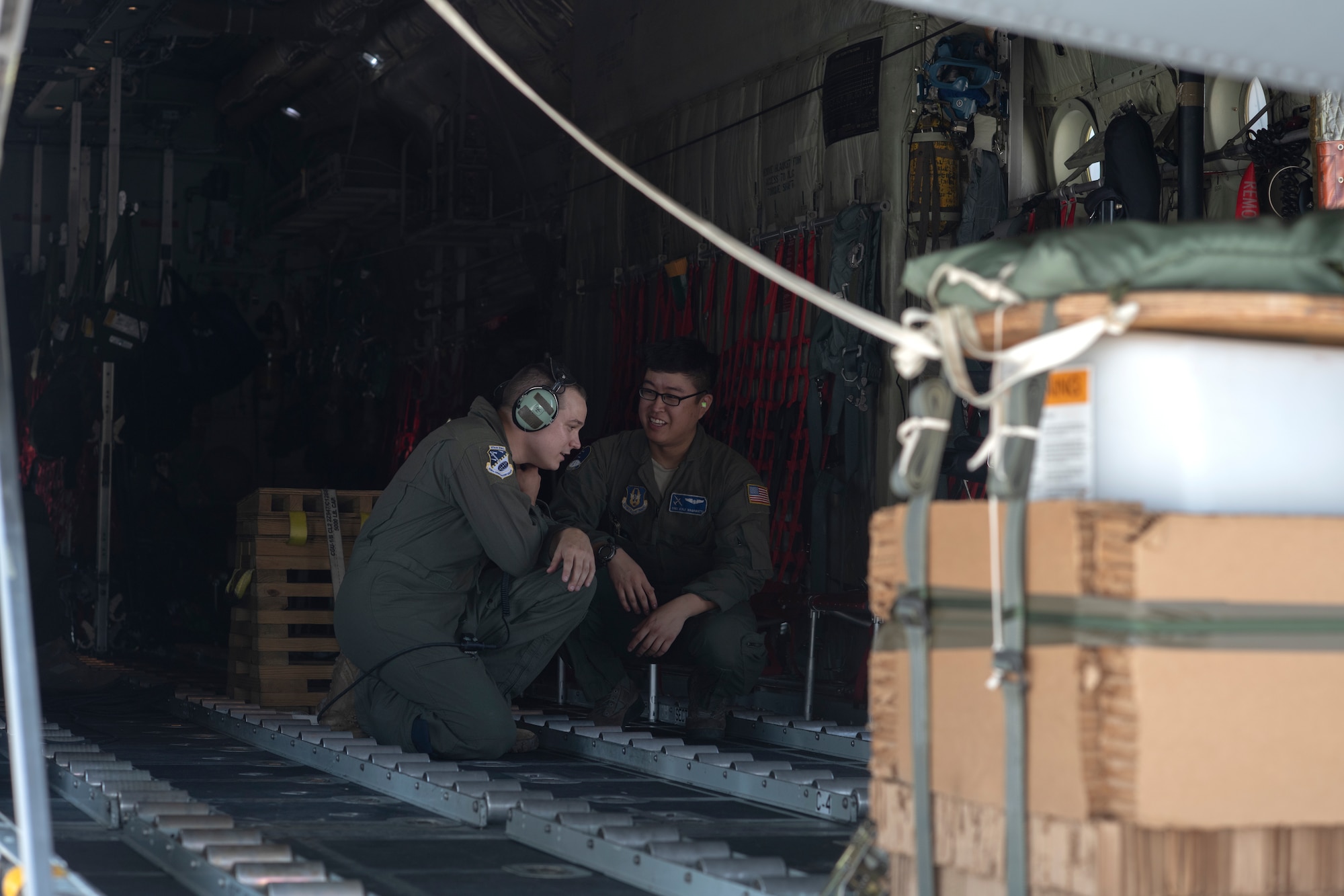 Airmen assigned to the 357th Airlift Squadron, 908th Airlift Wing, Maxwell Air Force Base, Alabama, prepare for a takeoff in support of Carpathian Summer 19, July 31, 2019, at Otopeni Air Base, Romania.