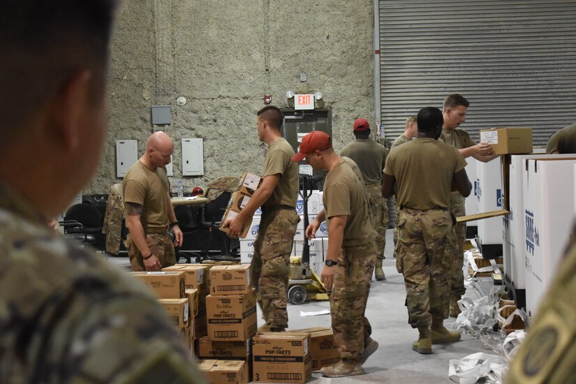 Soldiers of the 861st Quartermaster Company, U.S. Army Reserve, operating in Qatar under the 77th Sustainment Brigade, have been preparing aerial drops for delivery across the U.S. Central Command area of operations.