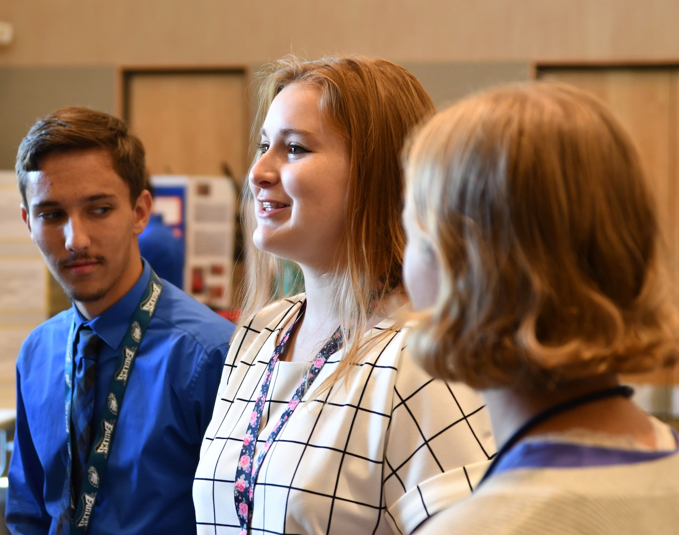 IMAGE: DAHLGREN, Va. (July 25, 2019) — A student briefs attendees on her technical project as her summer internship concluded at the Naval Surface Warfare Center Dahlgren Division. She was among students who completed their summer internships at Naval Surface Warfare Center Dahlgren Division. The Science and Engineering Apprenticeship Program (SEAP) encourages participating high school students to pursue science and engineering careers, to further their education via mentoring by laboratory personnel and their participation in research, and to make them aware of DoN research and technology efforts, which can lead to employment within the DoN.