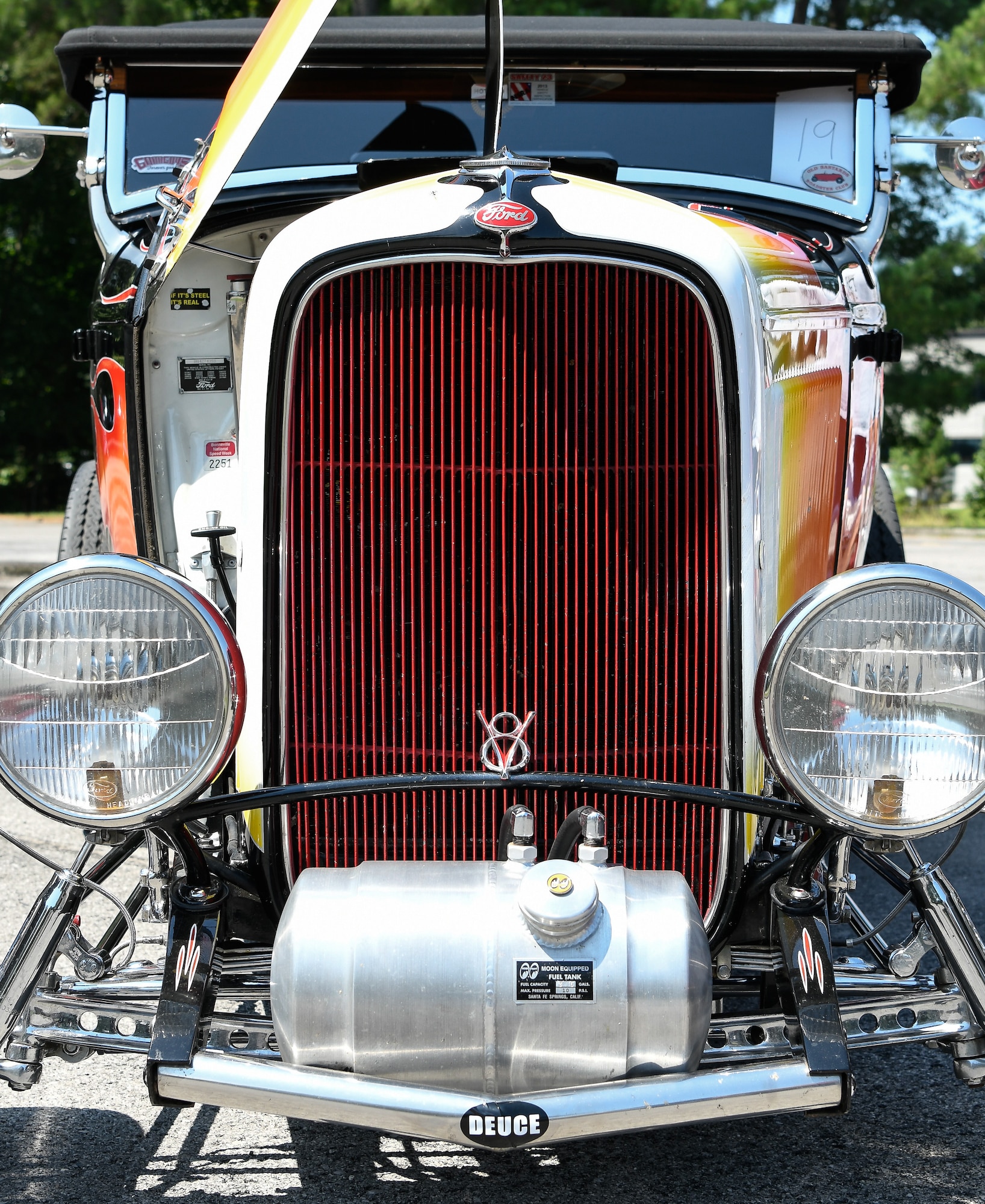 A 1932 Ford Roadster is on display at Arnold Air Force Base July 26 during a car show and barbecue hosted by the Arnold AFB Junior Force Council and Air Force Sergeant's Association Chapter 477. (U.S. Air Force photo by Jill Pickett)