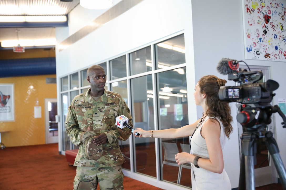 The Delaware National Guard held a deployment ceremony for 250 of the Delaware Army National Guard’s 198th Expeditionary Signal Battalion Soldiers at the Delaware State University Football Stadium in Dover, Del., August 3, 2019.