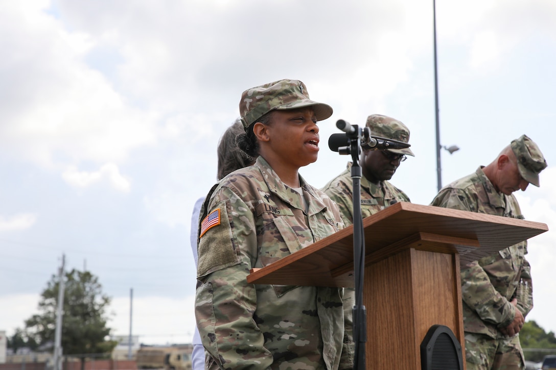 The Delaware National Guard held a deployment ceremony for 250 of the Delaware Army National Guard’s 198th Expeditionary Signal Battalion Soldiers at the Delaware State University Football Stadium in Dover, Del., August 3, 2019.