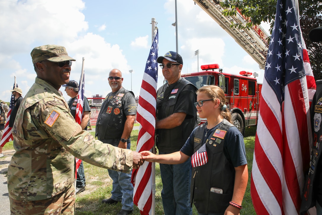The Delaware National Guard held a deployment ceremony for 250 of the Delaware Army National Guard’s 198th Expeditionary Signal Battalion Soldiers at the Delaware State University Football Stadium in Dover, Del., August 3, 2019.